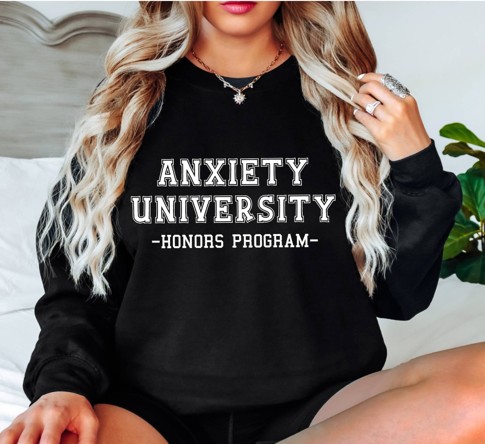 Anxiety University Sweatshirt, Honors Program Sweatshirt, Sarcastic ...