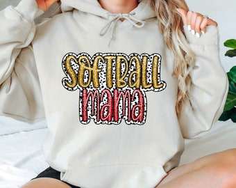 Softball Mama Hoodie, Dalmatian Softball Hoodie, Glitter Dalmatian Softball Hoodie, Sport Hoodie Glitter Softball Hoodie Softball Mom Hoodie