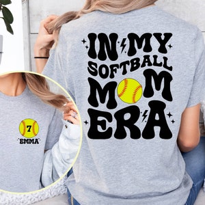 Custom In My Softball Mom Era Shirt, Softball Mama Shirt, Mother&#39;s Day Shirt,  Softball Game Day, Sports Mom Shirt, Softball Season Shirt