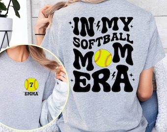Custom In My Softball Mom Era Shirt, Softball Mama Shirt, Mother's Day Shirt,  Softball Game Day, Sports Mom Shirt, Softball Season Shirt