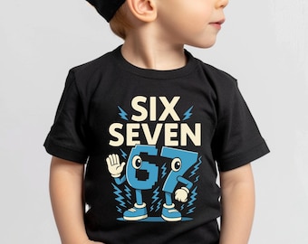 67 Meme Shirt, Six Seven Funny Tee, Retro Pixel Cartoon T-Shirt