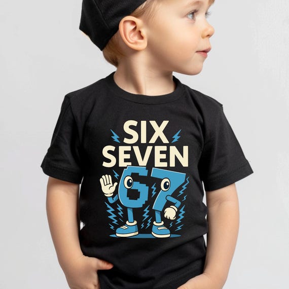 67 Meme Shirt, Six Seven Funny Tee, Retro Pixel Cartoon T-Shirt