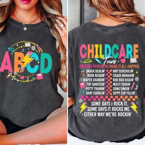 Comfort Colors© Retro Childcare Shirt, Daycare Tour Shirt,Daycare Worker Gift,Cute Daycare Staff Crew,Daycare Provider Shirt,Toddler Teacher