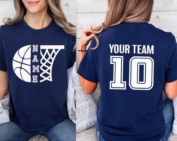 Customized Basketball Shirt, Your Name Basketball Shirt, Your Team Basketball Shirt, Basketball Fan Shirt, Personalized Basketball Mom Shirt