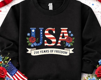 Sudadera con capucha del 250.º aniversario de EE. UU., bandera estadounidense retro del 4 de julio