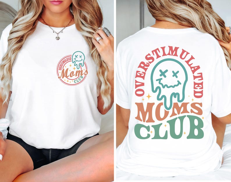 Overstimulated Moms Club Comfort Colors Shirt, Trendy Mothers Day Shirt, Funny Mama Tee, Mothers Day Gift, Mom Life Shirt, Mom Birthday Gift image 4
