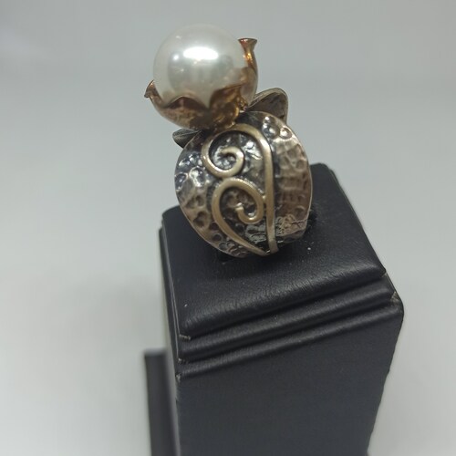 Handmade 925 sales sterling silver pearl ring