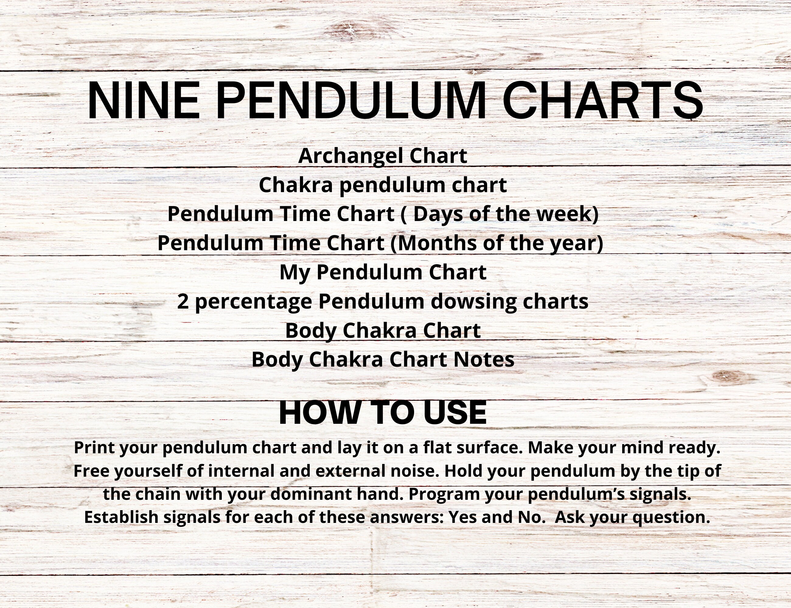 Pendulum Dowsing Chart Digital Download Printable Pendulum - Etsy UK