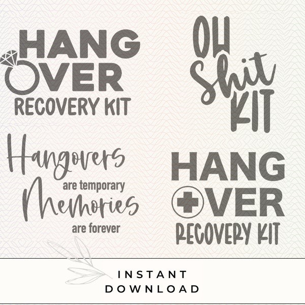 Hangover Recovery Kit ALL IN ONE [png, svg]