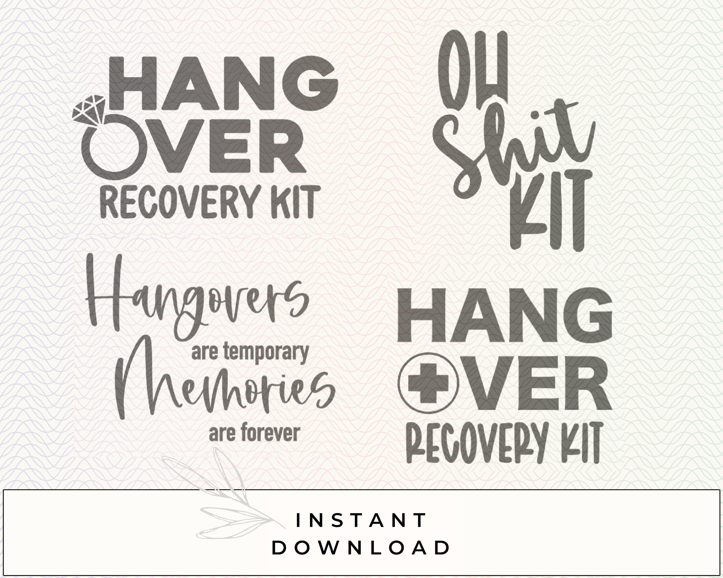 Hangover Recovery Kit ALL IN ONE png svg Etsy Österreich