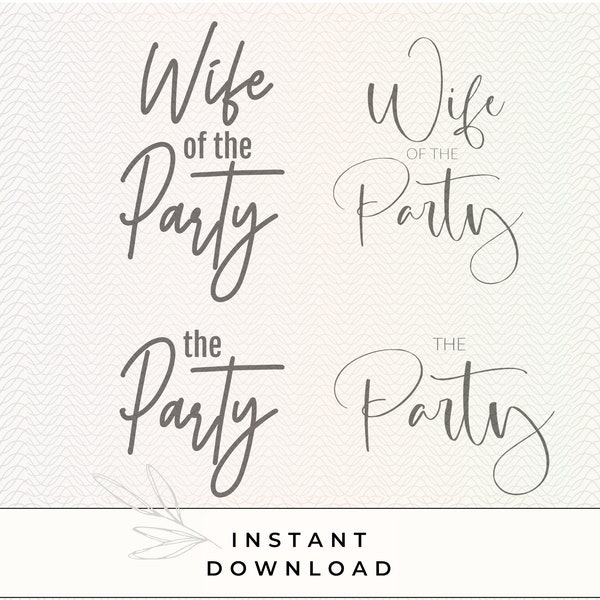 Wife of the Party / The Party [png, svg]