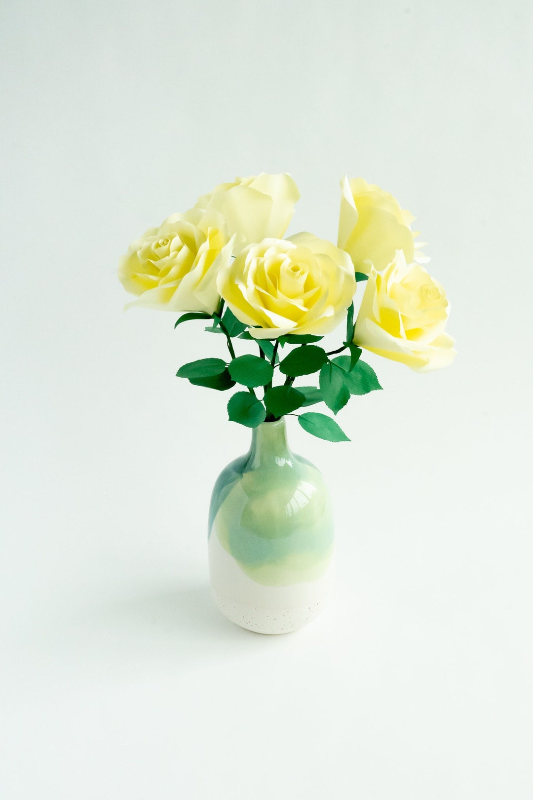 Paper Flowers. Roses in Paper. Yellow Flowers. Gift. Etsy Canada