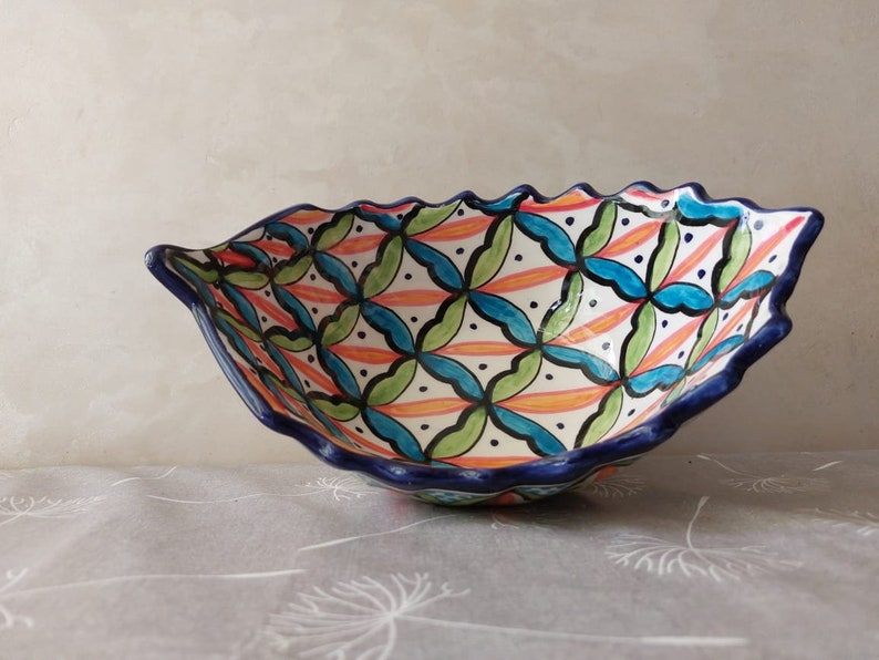 Medium Traditional Moroccan Salad Bowl Size Etsy