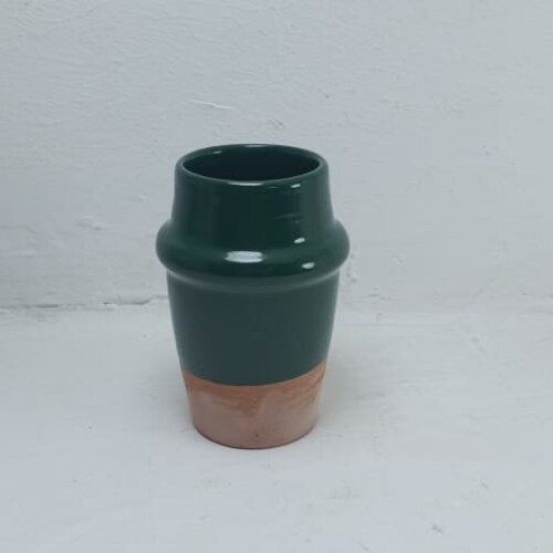 5 beautiful Handmade Ceramic Mug, Hand-painted in Morocco shops : Bleu,white,Pink,green,Dark green
