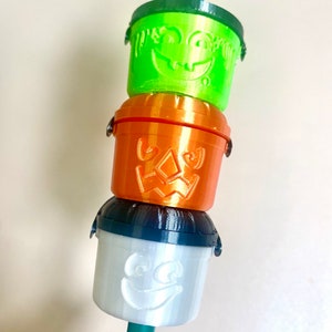 Halloween buckets straw toppers