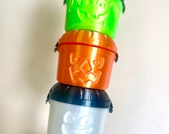 Halloween buckets straw toppers