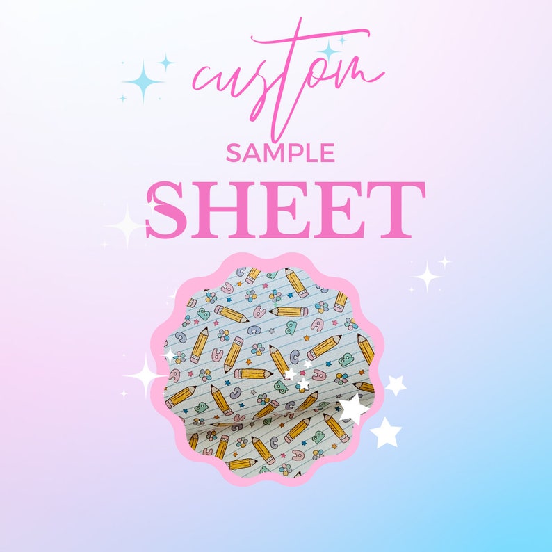 Custom Sample Sheet Print Your Own Design - Etsy