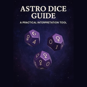 Astro Dice Cheat Sheet – Printable PDF for Astrology & Divination with Planets, Signs, Houses