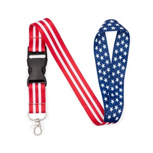 American Flag Lanyard - Office Badge and ID Holder