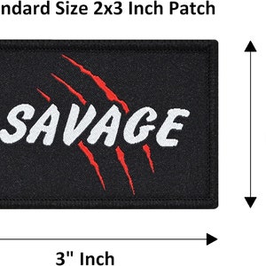 Tactical Black "Savage" Military Patch Set (2-Pack)