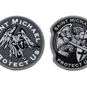 Saint Michael “Protect Us” Military Tactical Patch Set (2-Pack)