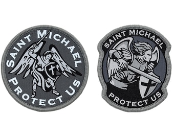 Saint Michael “Protect Us” Military Tactical Patch Set (2-Pack)