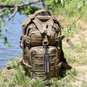 Military Si Vis Pacem Para Bellum Keychain Tag With Key Ring, EDC For Servicemen