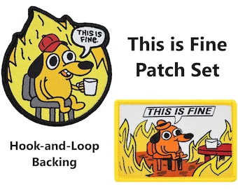 This is Fine Funny Morale Applique Patch 2-Pack Set