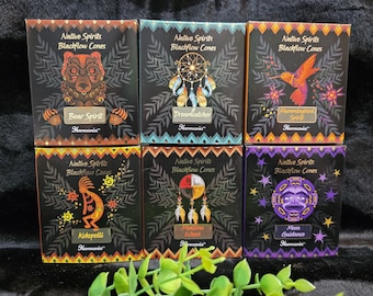 Incense Backflow Cones:  Sandalwood, Vetiver, Peppermint, Rose, Musk, Jasmine (2 Boxes of 10 each - Same Smell) Non-Profit Manufacturer