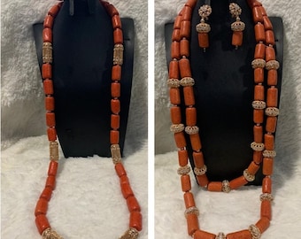 Handmade Beads Jewelry Set – Nigerian Wedding, Party Set