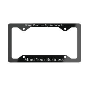 Cadre de plaque d'immatriculation en métal rat de bibliothèque, accessoire de voiture pour amateur de livres audio, cadeau club de lecture pour adultes, support de plaque fantaisie littéraire amusant, livresque image 1