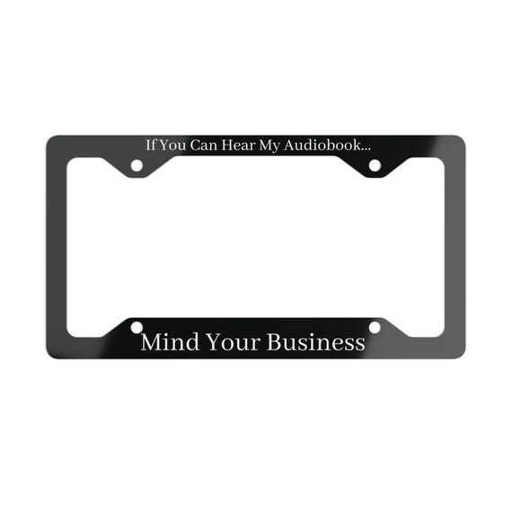 Bookworm Metal License Plate Frame, Audiobook Lover Car Accessory, Adult Reading Club Gift, Funny Literary Novelty Plate Holder, Bookish