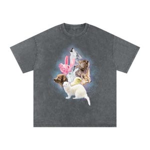 Vintage SKZOO Acid-Wash oversized kindershirt Pirate Gray