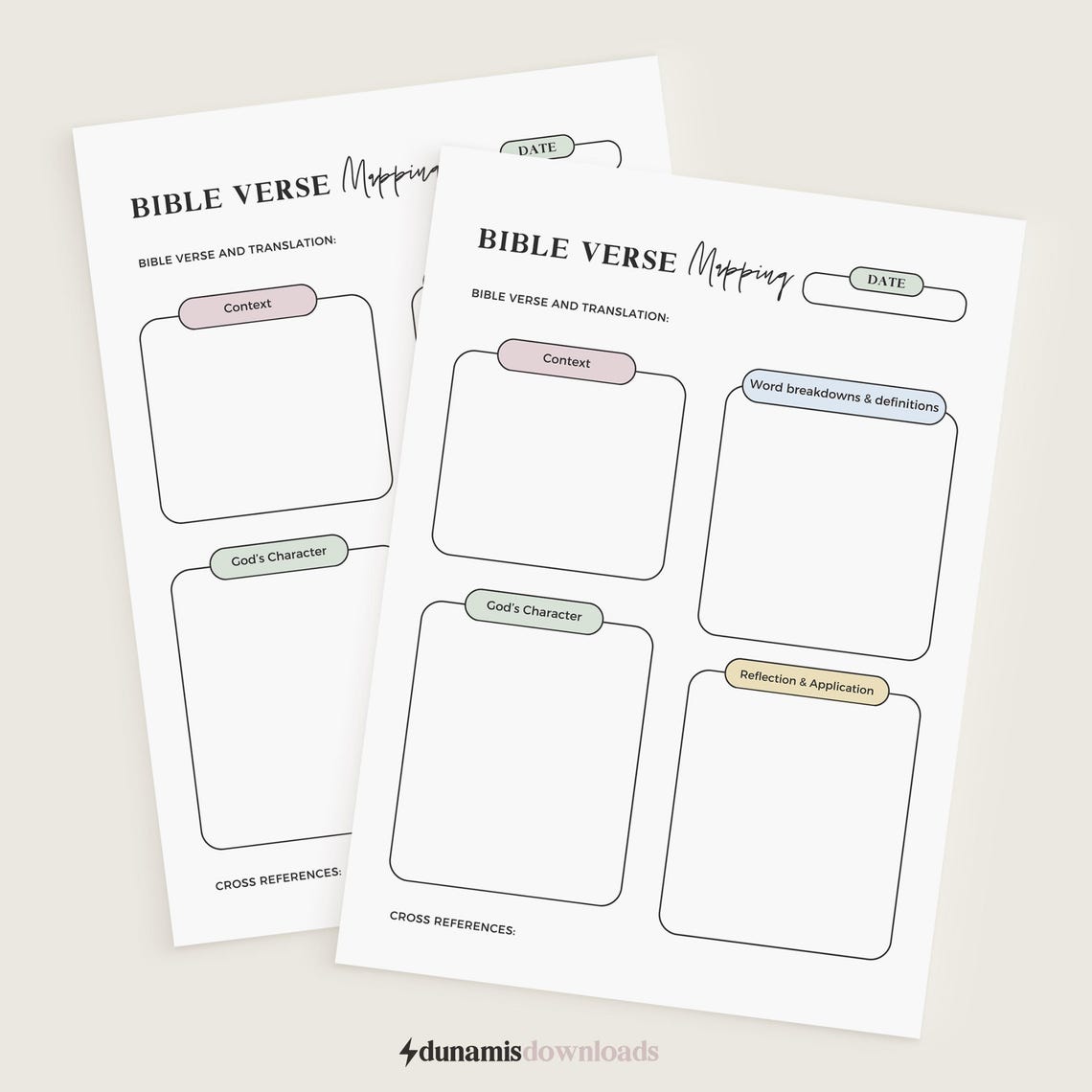 Bible Verse Mapping Template, Bible Study Template, Christian Bible ...