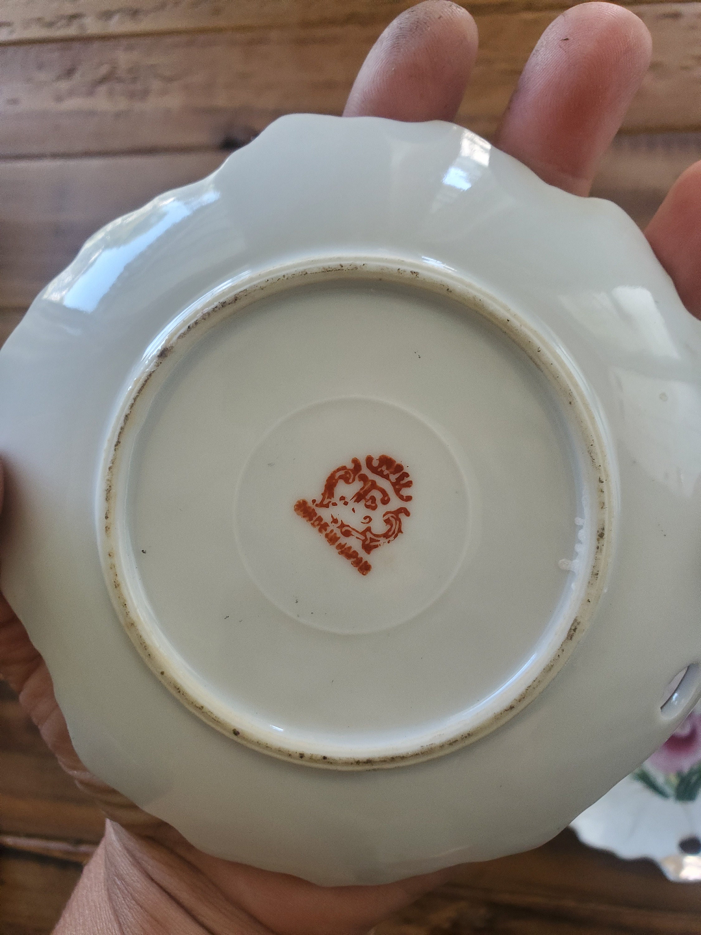 Set of 4 Japanese Nasco Hand Painted Porcelain Floral Leaf Etsy