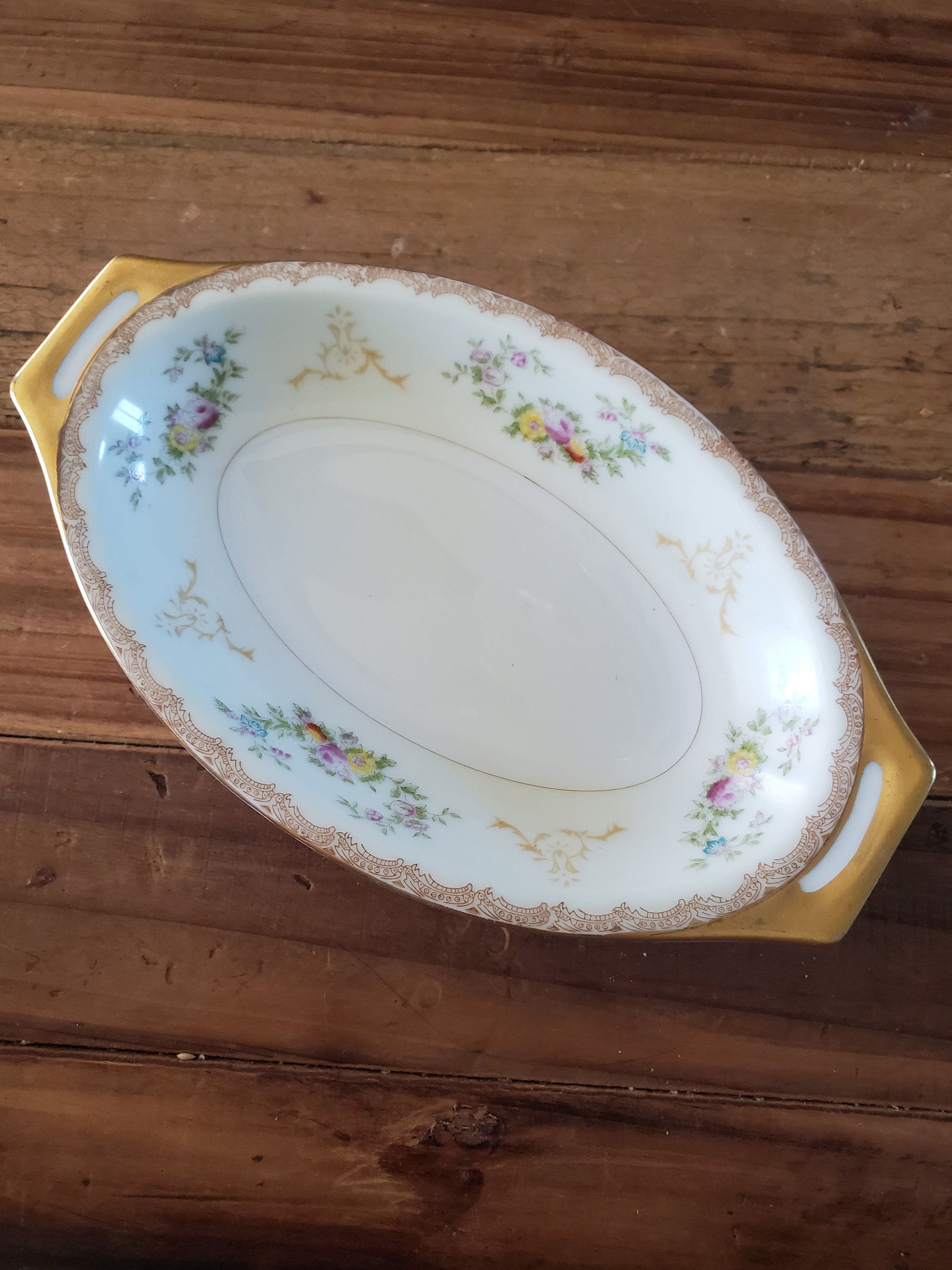 Vintage Meito China Japanese Floral Gold Trimmed Oval Porcelain Serving  Dish - Etsy, image size:2250x3000