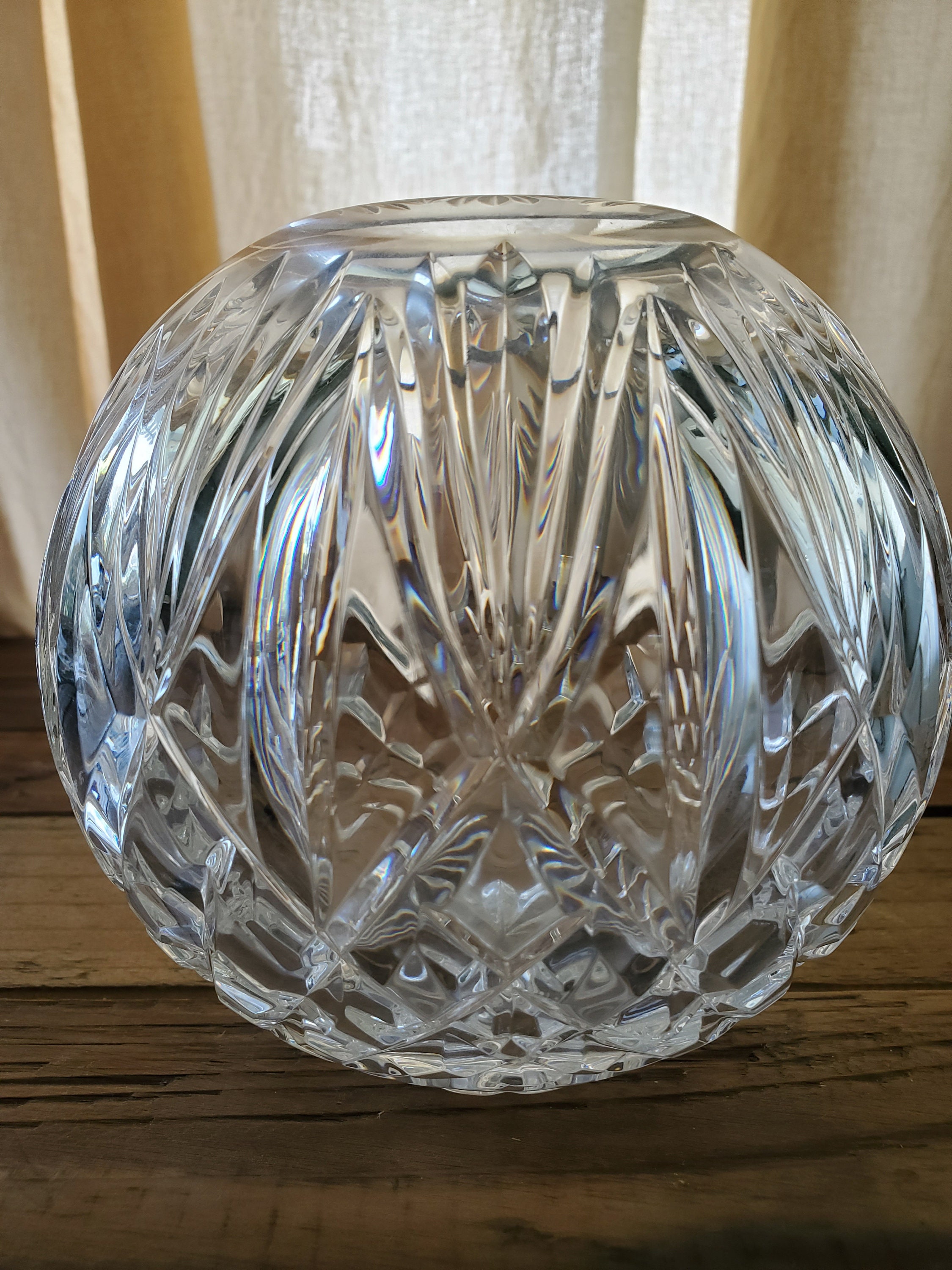 Vintage Waterford Crystal Rose Bowl Vase Etsy