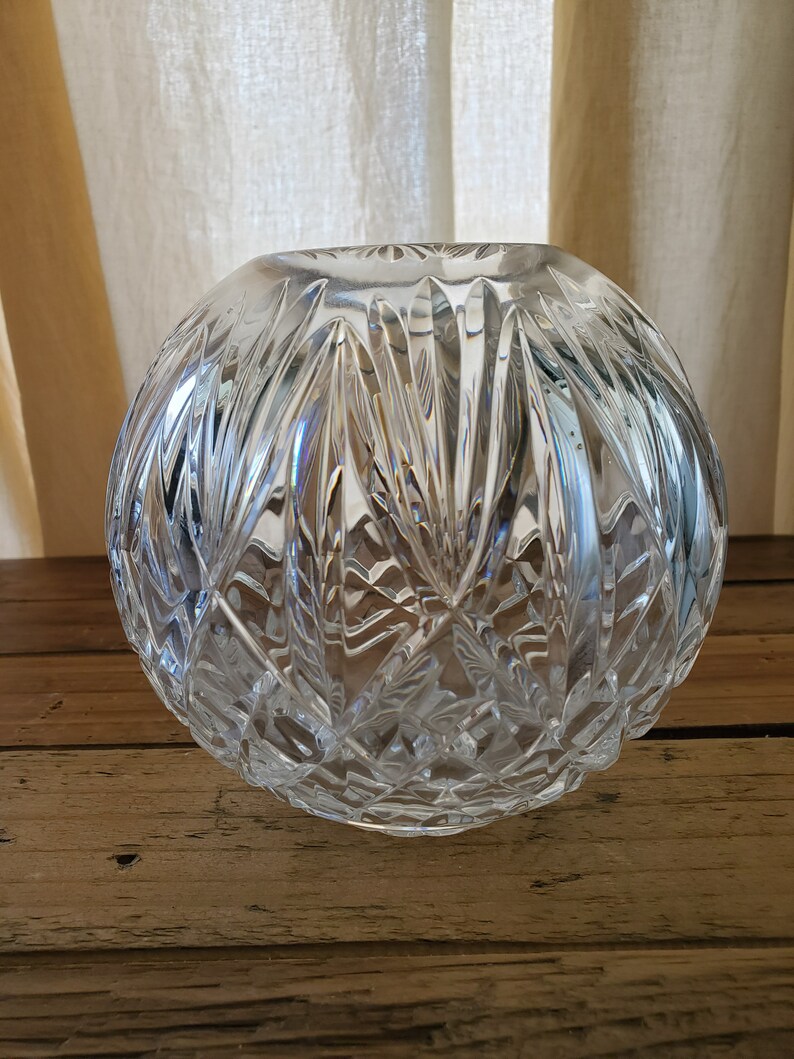 Vintage Waterford Crystal Rose Bowl Vase Etsy