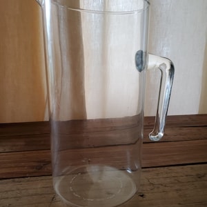 Vintage Mid Century Modern Clear Glass Pyrex Pitcher