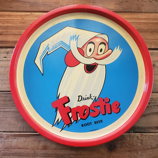 Vintage Drink Frostie Root Beer Advertisment Tin Tray