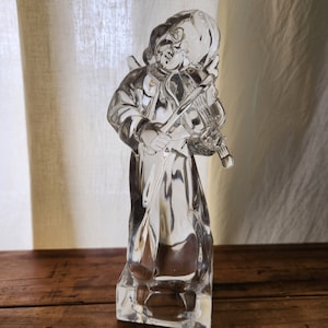 Vintage Christmas Decor Mikasa Crystal Herald Angelic Collection With Violin Figurine