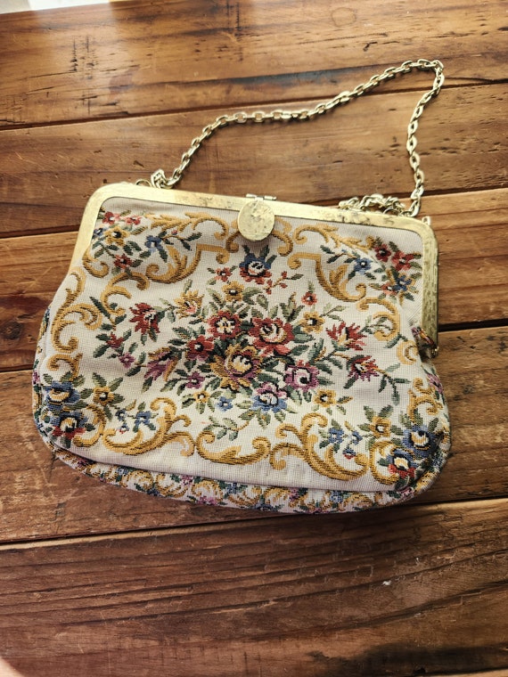 Vintage Tapestry Floral Walborg Clutch Purse Eveni