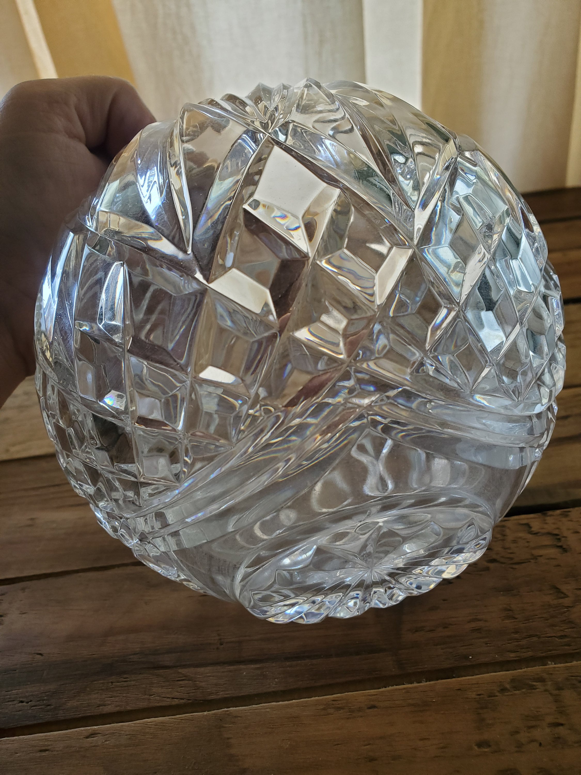 Vintage Waterford Crystal Rose Bowl Vase Etsy