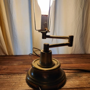 Rustic Industrial Vintage Metal Moveable Swing Arm Desk Lamp