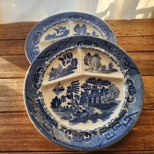 Blue Willow Platter Japan - Etsy