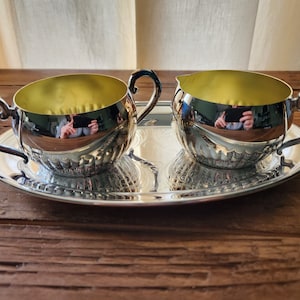 Vintage Onieda Silver Plate 3 Piece Queen Anne Dessert Set, Original Box