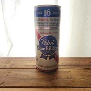 Vintage Mann Höhle Dekor Pabst Blau Band 16 Unzen leere Bierdose