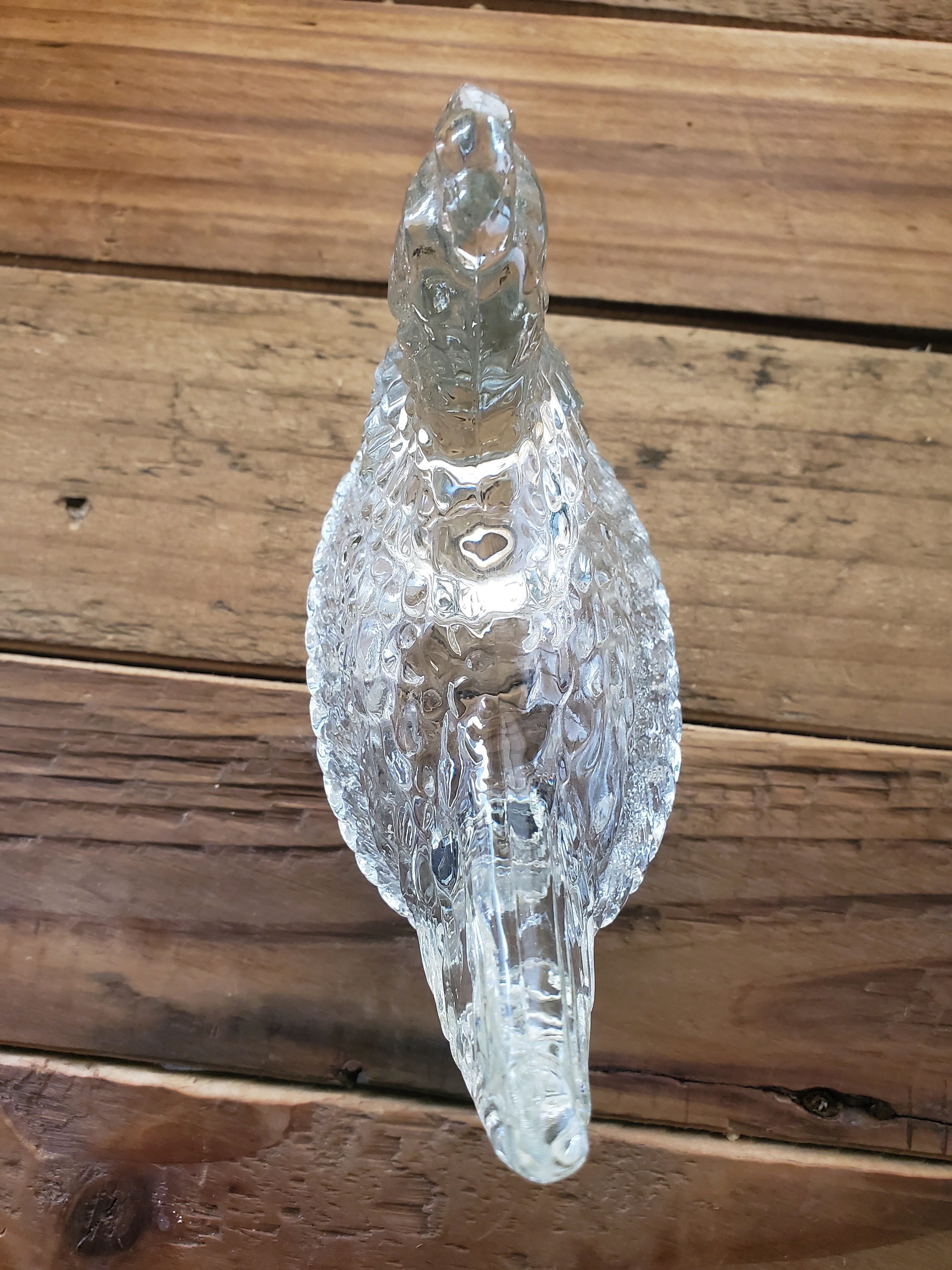 Vintage Clear Glass Hen on Nest - Etsy