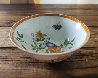 Vintage Porcelain Hermes La Siesta Small Floral Bowl, France