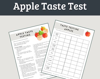 Apple Taste Test Activity Printable Worksheet
